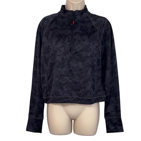 Spyder Black Camo Cropped Sweatshirt Women’s Medium NWT - Picture 1 of 12